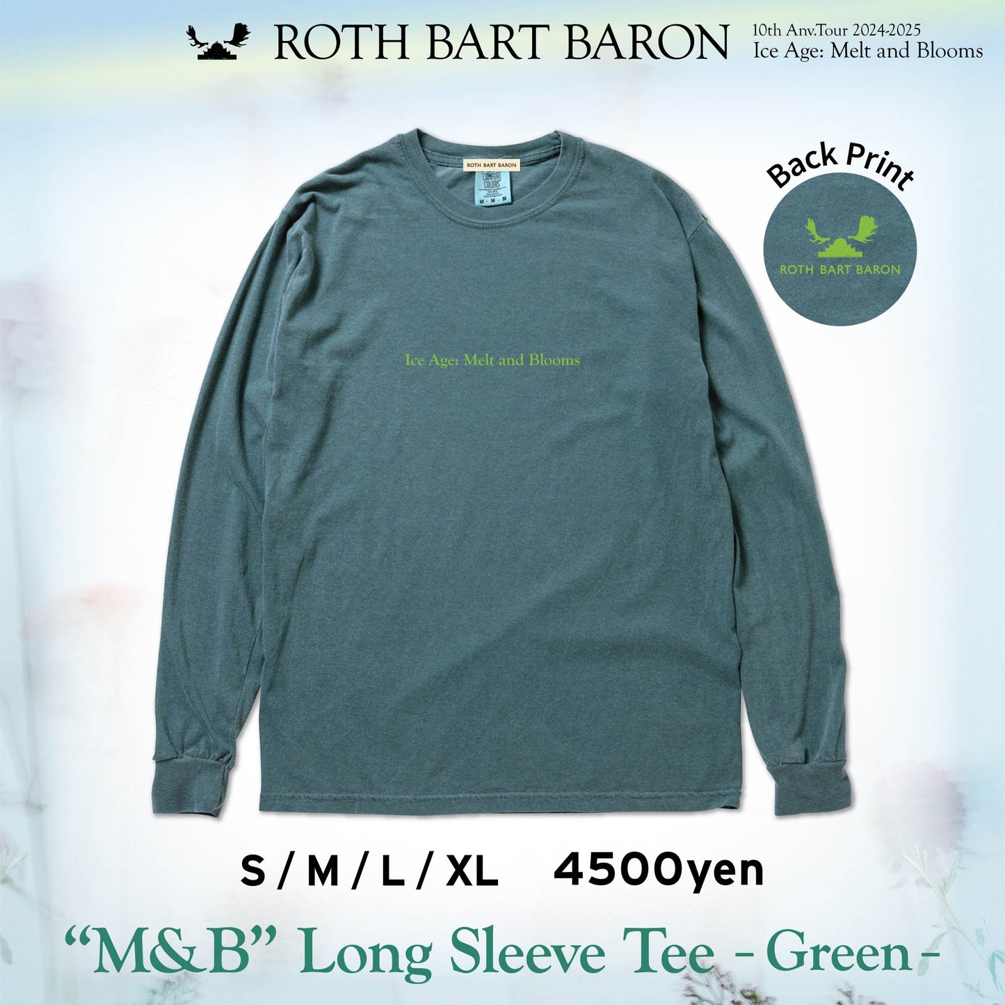 “M&B” Long Sleeve Tee - Green -