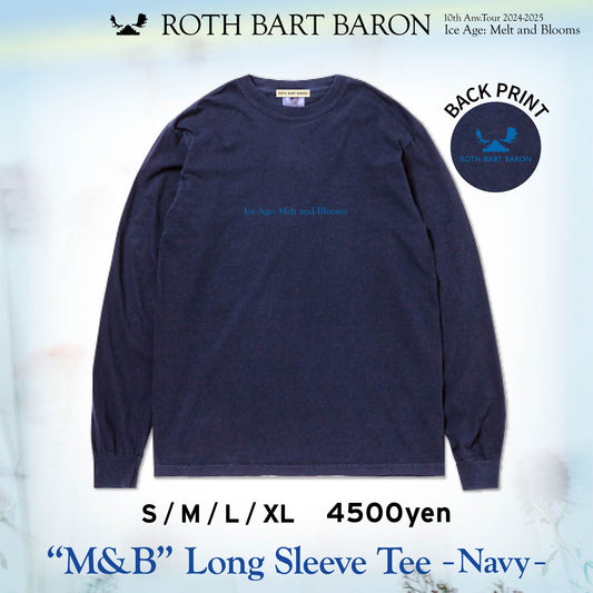 “M&B” Long Sleeve Tee - Navy -