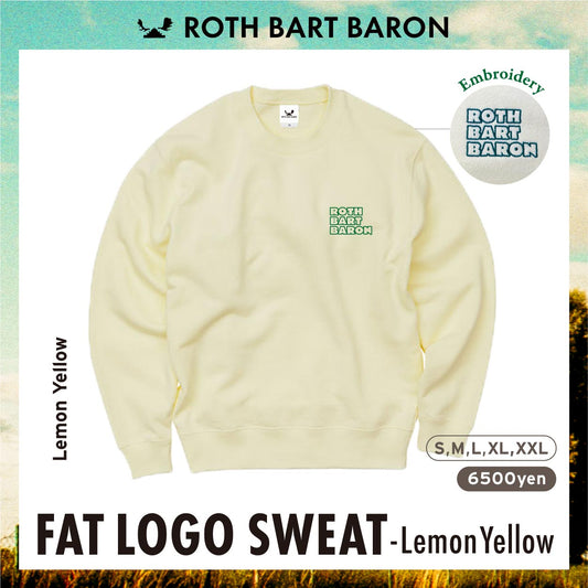 FAT LOGO SWEATSHIRT - Lemon Yellow -