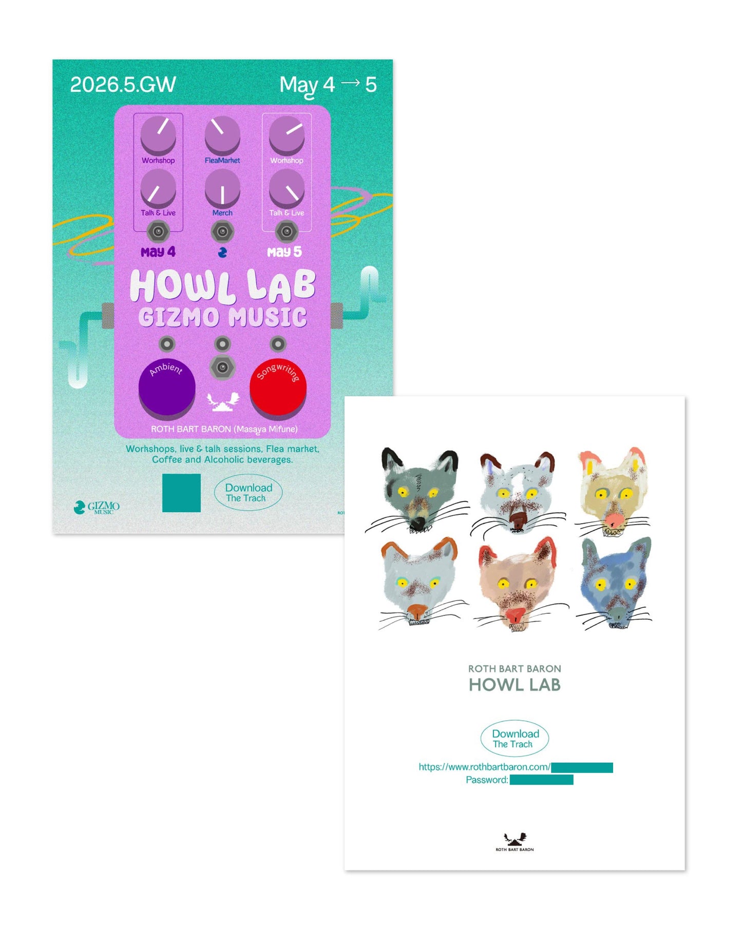 "HOWL LAB - at GIZMO MUSIC"Workshop Guide Kit（ DL code 付き）